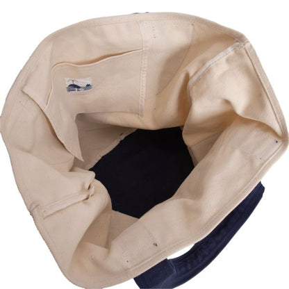 ISSEY MIYAKE I.S. Whale Canvas Ivory Navy Tote