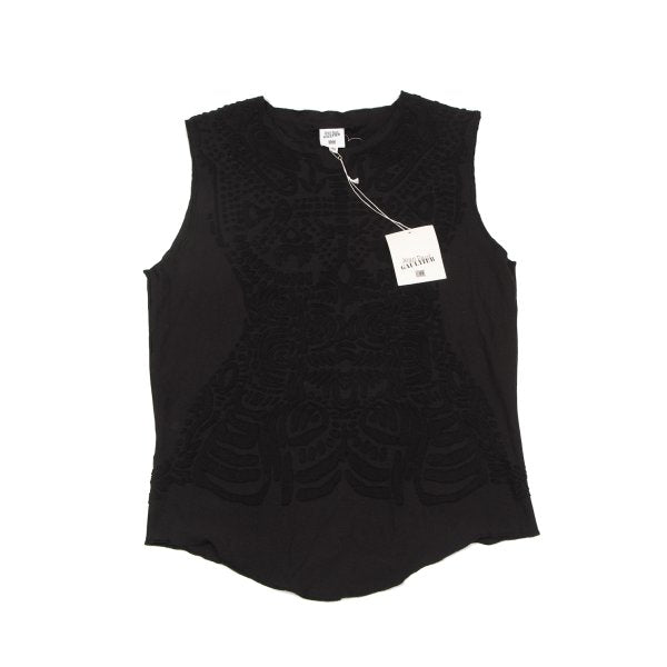Jean Paul GAULTIER HOMME Cotton Nylon Top Black Size 48
