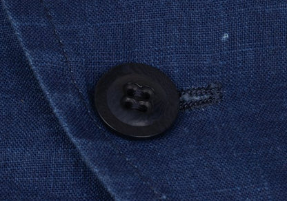 Y's Cotton Pattern Peaked Lapel Jacket Navy Size 2