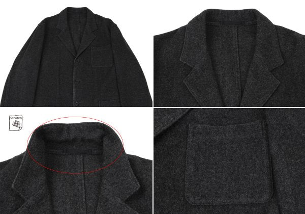 Y's for men Melton Wool Jacket Gray Size 2