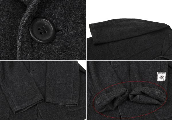 Y's for men Melton Wool Jacket Gray Size 2