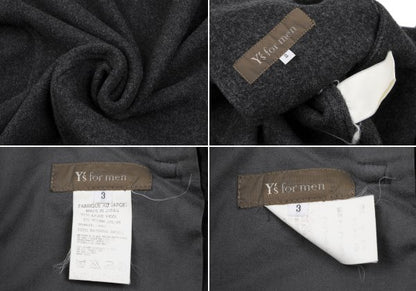 Y's for men Melton Wool Jacket Gray Size 2