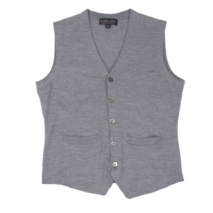 Brooks Brothers Merino Wool Knit Vest Gray Size XS