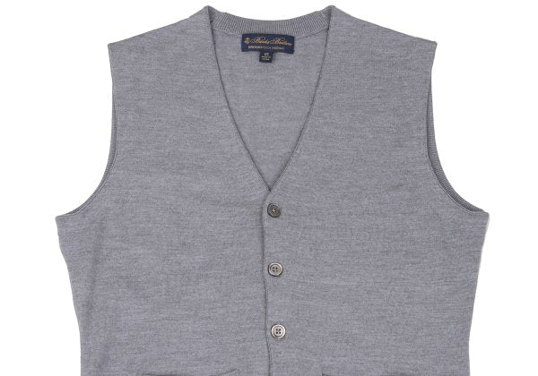 Brooks Brothers Merino Wool Knit Vest Gray Size XS