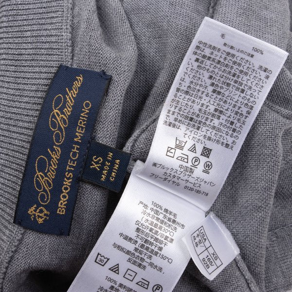 Brooks Brothers Merino Wool Knit Vest Gray Size XS