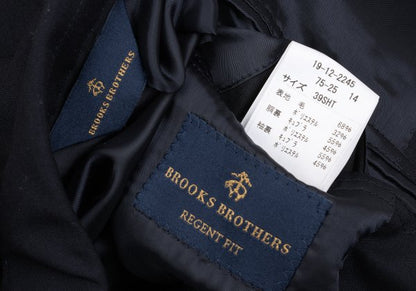 Brooks Brothers Wool Blend Metal Jacket Navy Size 39SHT
