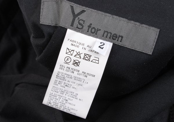 Y's for men 25SS Poly Cotton Twill Pants Black Size 2