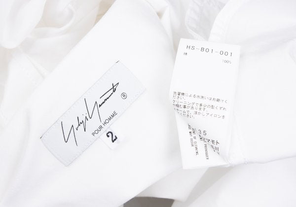 Yohji Yamamoto POUR HOMME 24SS Cotton Shirt White Size 2