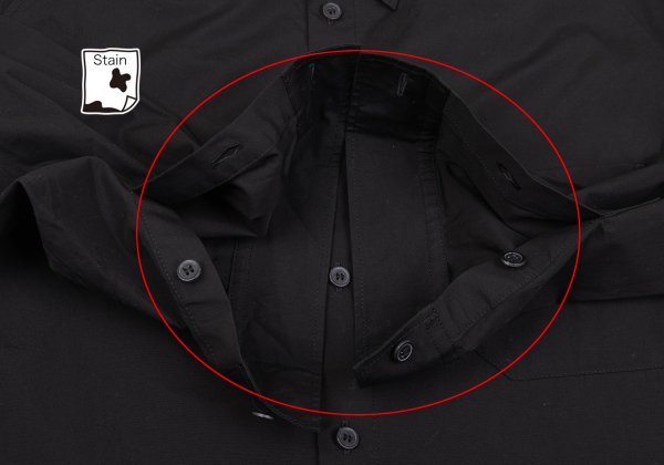 Yohji Yamamoto POUR HOMME Asymmetric Shirt Black Size 2
