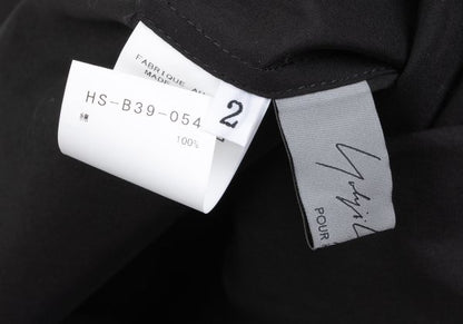 Yohji Yamamoto POUR HOMME Asymmetric Shirt Black Size 2