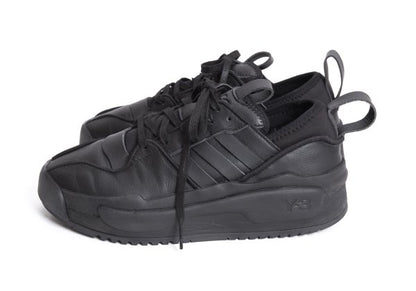 Y-3 Rivalry Leather Sneakers Black Size 25cm