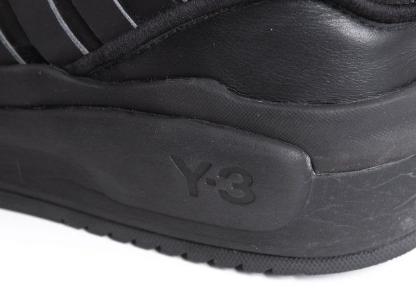 Y-3 Rivalry Leather Sneakers Black Size 25cm