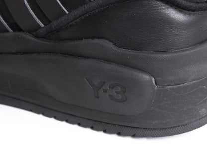 Y-3 Rivalry Leather Sneakers Black Size 25cm