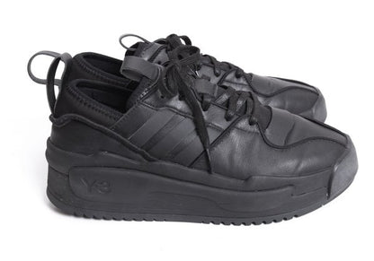 Y-3 Rivalry Leather Sneakers Black Size 25cm