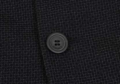 GIANNI VERSACE Wool Grid Weave 2B Jacket Dark Gray Size 50