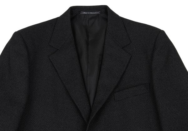 GIANNI VERSACE Wool Check Woven Suit Dark Gray Size 50