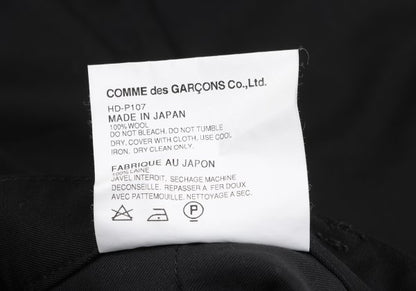 COMME des GARCONS HOMME Wool Puckering Pants Black Size XS