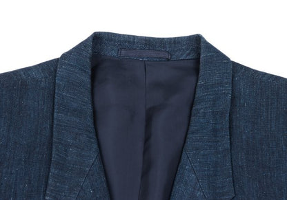 COMME des GARCONS HOMME Linen Double Jacket Blue Size S