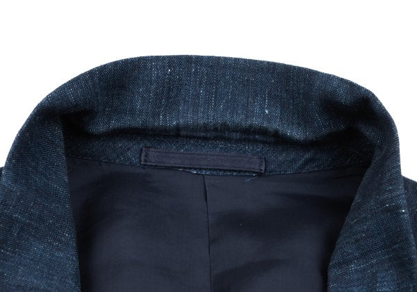 COMME des GARCONS HOMME Linen Double Jacket Blue Size S