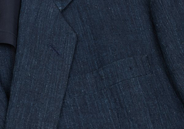 COMME des GARCONS HOMME Linen Double Jacket Blue Size S