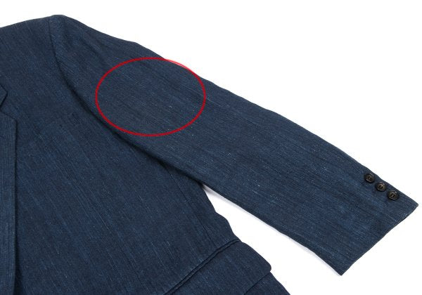 COMME des GARCONS HOMME Linen Double Jacket Blue Size S