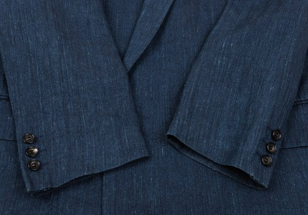 COMME des GARCONS HOMME Linen Double Jacket Blue Size S