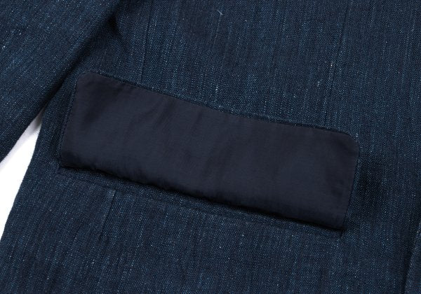 COMME des GARCONS HOMME Linen Double Jacket Blue Size S