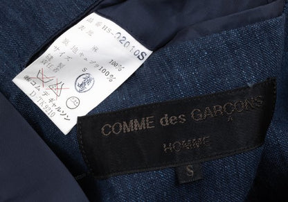 COMME des GARCONS HOMME Linen Double Jacket Blue Size S