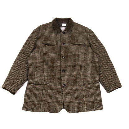 Papas Harris Tweed Corduroy Check Jacket Brown Size M