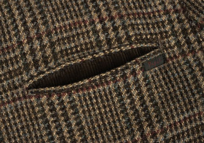 Papas Harris Tweed Corduroy Check Jacket Brown Size M