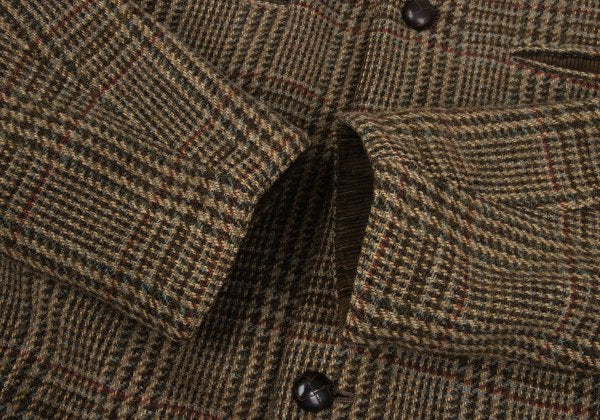 Papas Harris Tweed Corduroy Check Jacket Brown Size M