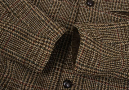 Papas Harris Tweed Corduroy Check Jacket Brown Size M