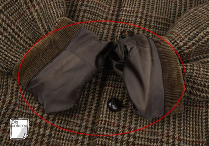 Papas Harris Tweed Corduroy Check Jacket Brown Size M