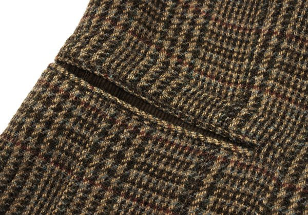 Papas Harris Tweed Corduroy Check Jacket Brown Size M