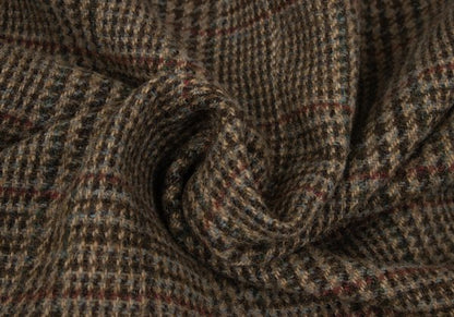 Papas Harris Tweed Corduroy Check Jacket Brown Size M