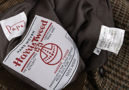 Papas Harris Tweed Corduroy Check Jacket Brown Size M