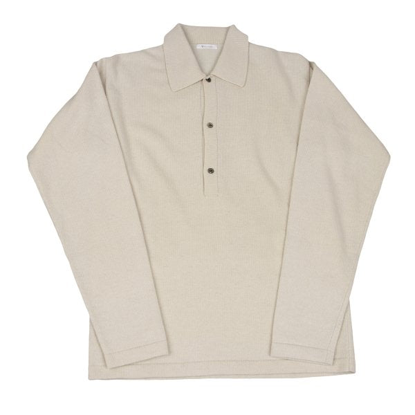 Y's for men Wool Knit Polo Cream Size M