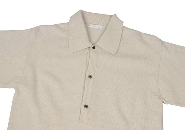 Y's for men Wool Knit Polo Cream Size M
