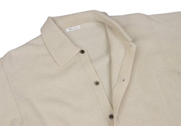 Y's for men Wool Knit Polo Cream Size M