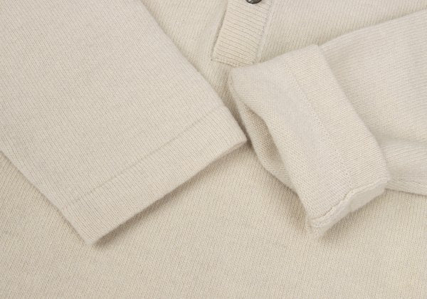 Y's for men Wool Knit Polo Cream Size M