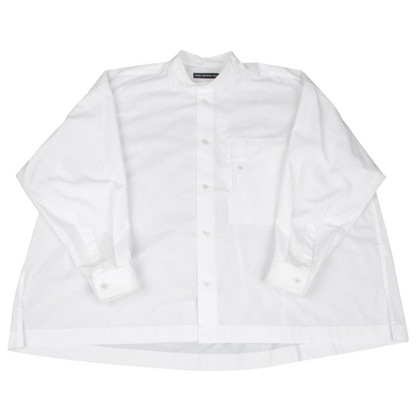 ISSEY MIYAKE MEN Poly Cotton Mao Collar Shirt White Size 3