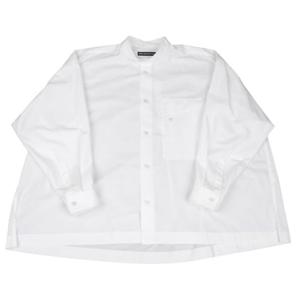 ISSEY MIYAKE MEN Poly Cotton Mao Collar Shirt White Size 3