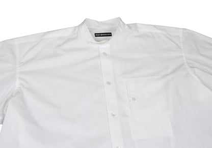 ISSEY MIYAKE MEN Poly Cotton Mao Collar Shirt White Size 3