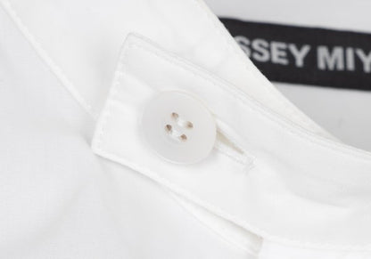 ISSEY MIYAKE MEN Poly Cotton Mao Collar Shirt White Size 3