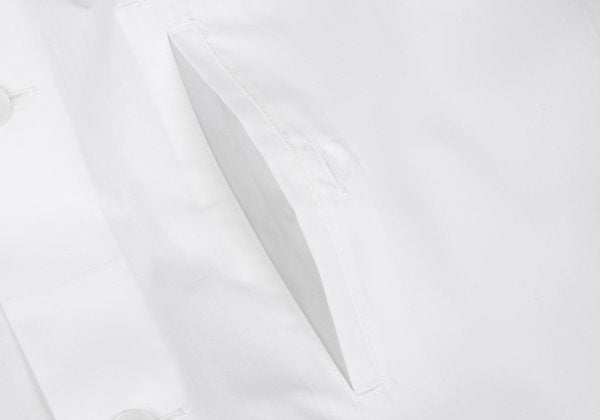 ISSEY MIYAKE MEN Poly Cotton Mao Collar Shirt White Size 3