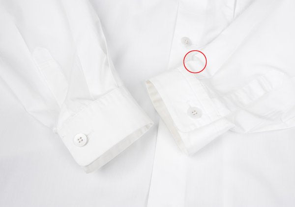 ISSEY MIYAKE MEN Poly Cotton Mao Collar Shirt White Size 3