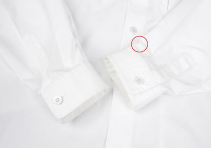 ISSEY MIYAKE MEN Poly Cotton Mao Collar Shirt White Size 3