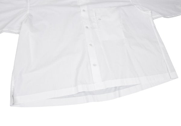 ISSEY MIYAKE MEN Poly Cotton Mao Collar Shirt White Size 3