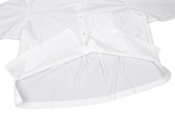 ISSEY MIYAKE MEN Poly Cotton Mao Collar Shirt White Size 3