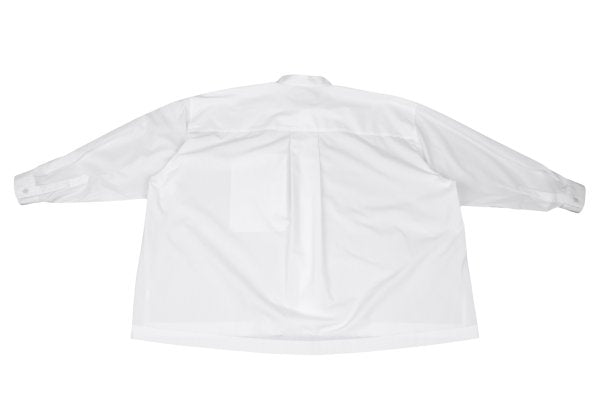 ISSEY MIYAKE MEN Poly Cotton Mao Collar Shirt White Size 3